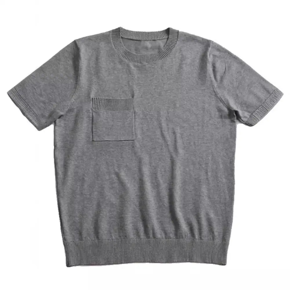American Retro Loose Fit Round Neck T Shirt –  Breathable Italian Knit | Old Money Style Prendersons