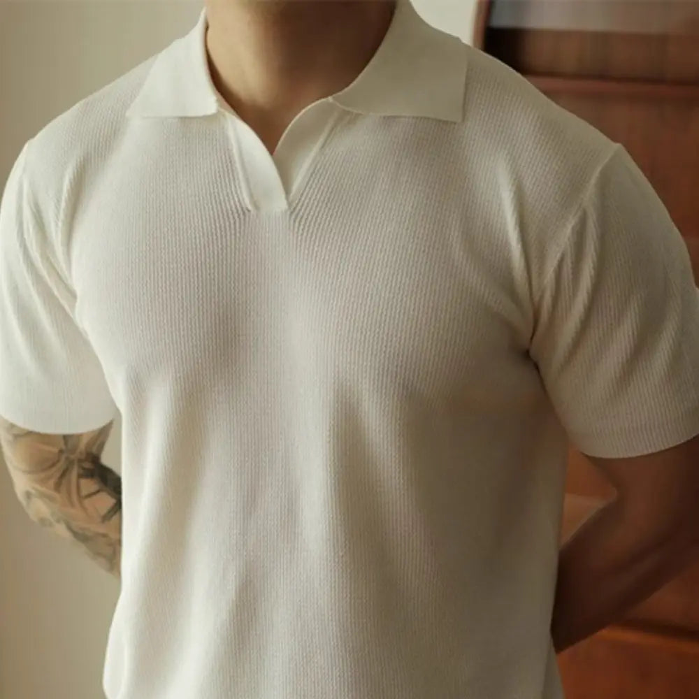 American Polo V Neck T Shirts for Men – Black & White | Old Money Menswear Prendersons