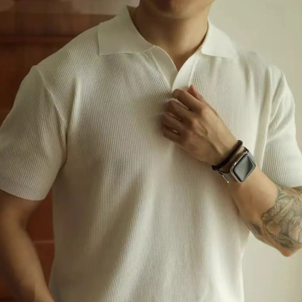 American Polo V Neck T Shirts for Men – Black & White | Old Money Menswear Prendersons