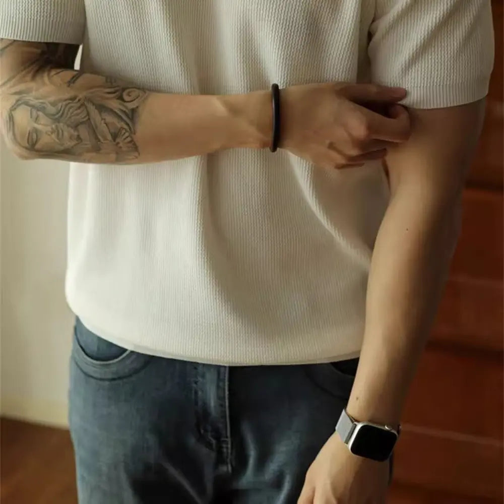 American Polo V Neck T Shirts for Men – Black & White | Old Money Menswear Prendersons