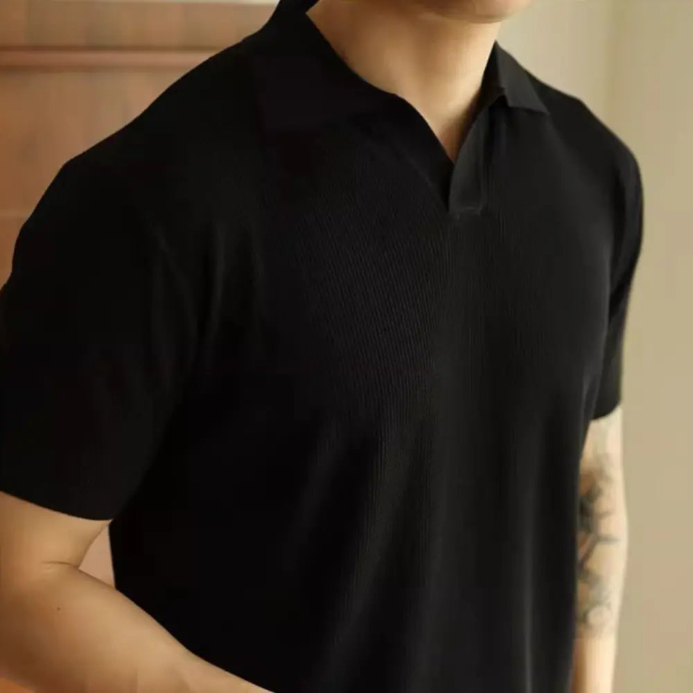 American Polo V Neck T Shirts for Men – Black & White | Old Money Menswear Prendersons