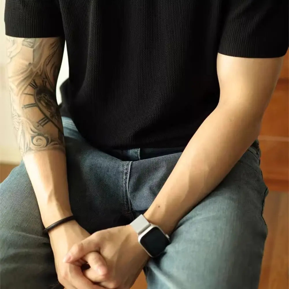 American Polo V Neck T Shirts for Men – Black & White | Old Money Menswear Prendersons