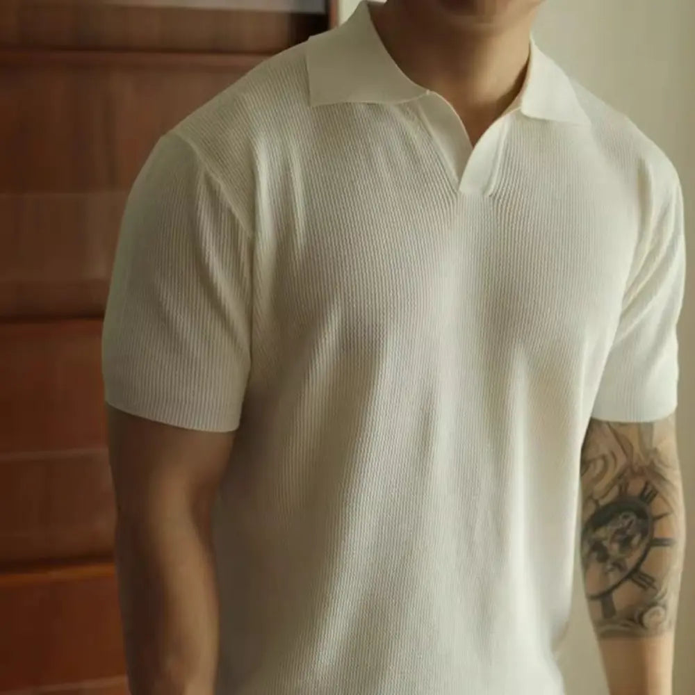 American Polo V Neck T Shirts for Men – Black & White | Old Money Menswear Prendersons