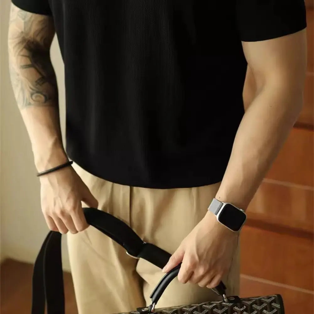 American Polo V Neck T Shirts for Men – Black & White | Old Money Menswear Prendersons