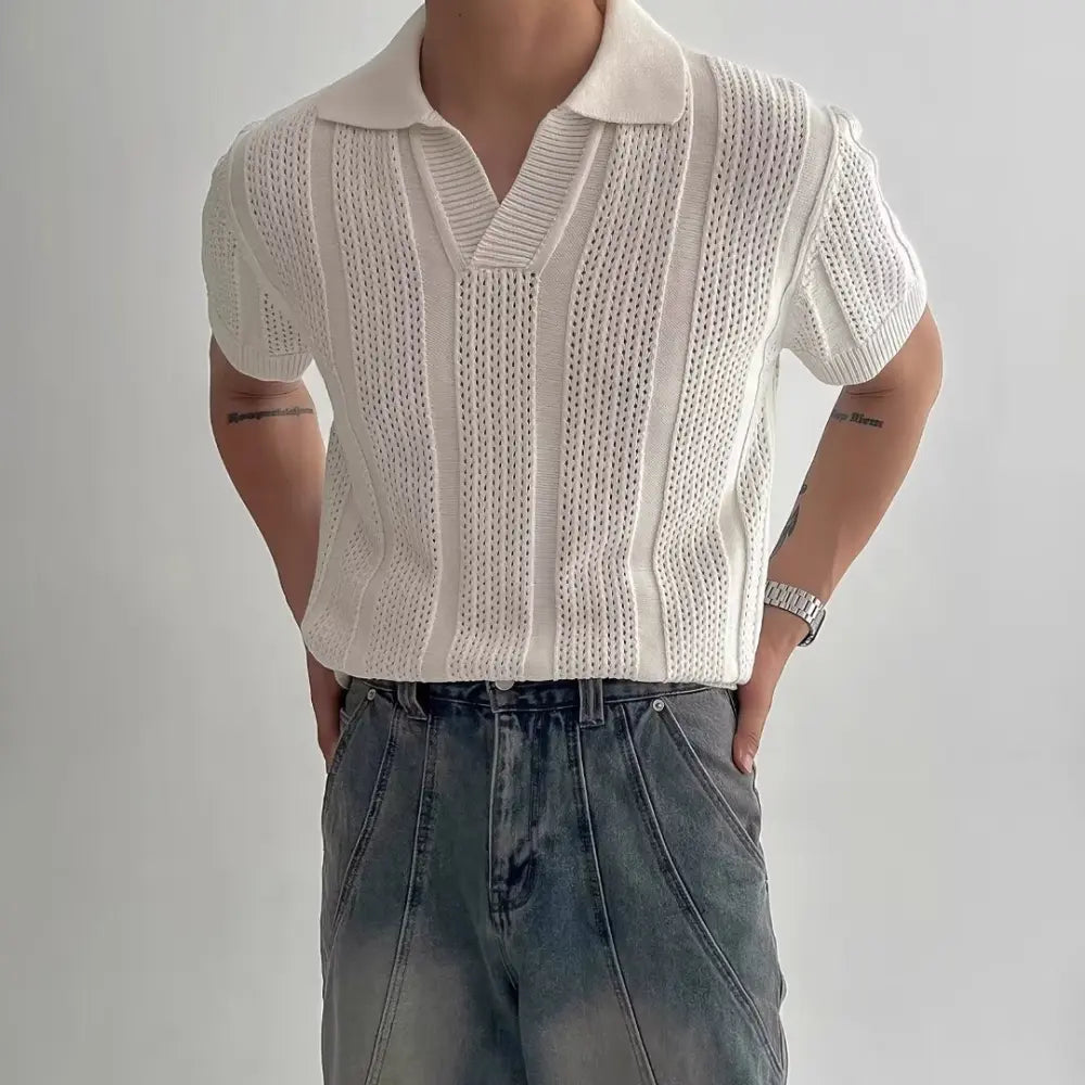 Relaxed Fit Hollow Men's T Shirt for Summer – Leisure Essential | Old Money Menswear Prendersons