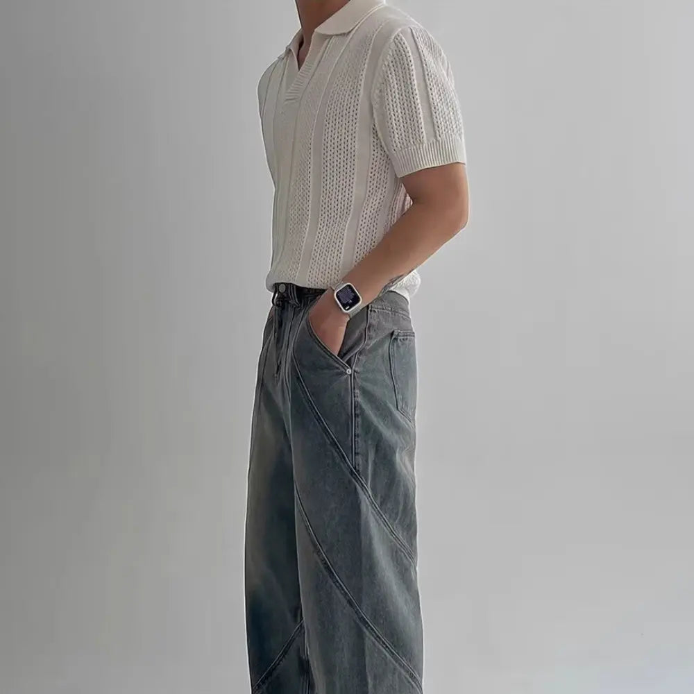 Relaxed Fit Hollow Men's T Shirt for Summer – Leisure Essential | Old Money Menswear Prendersons