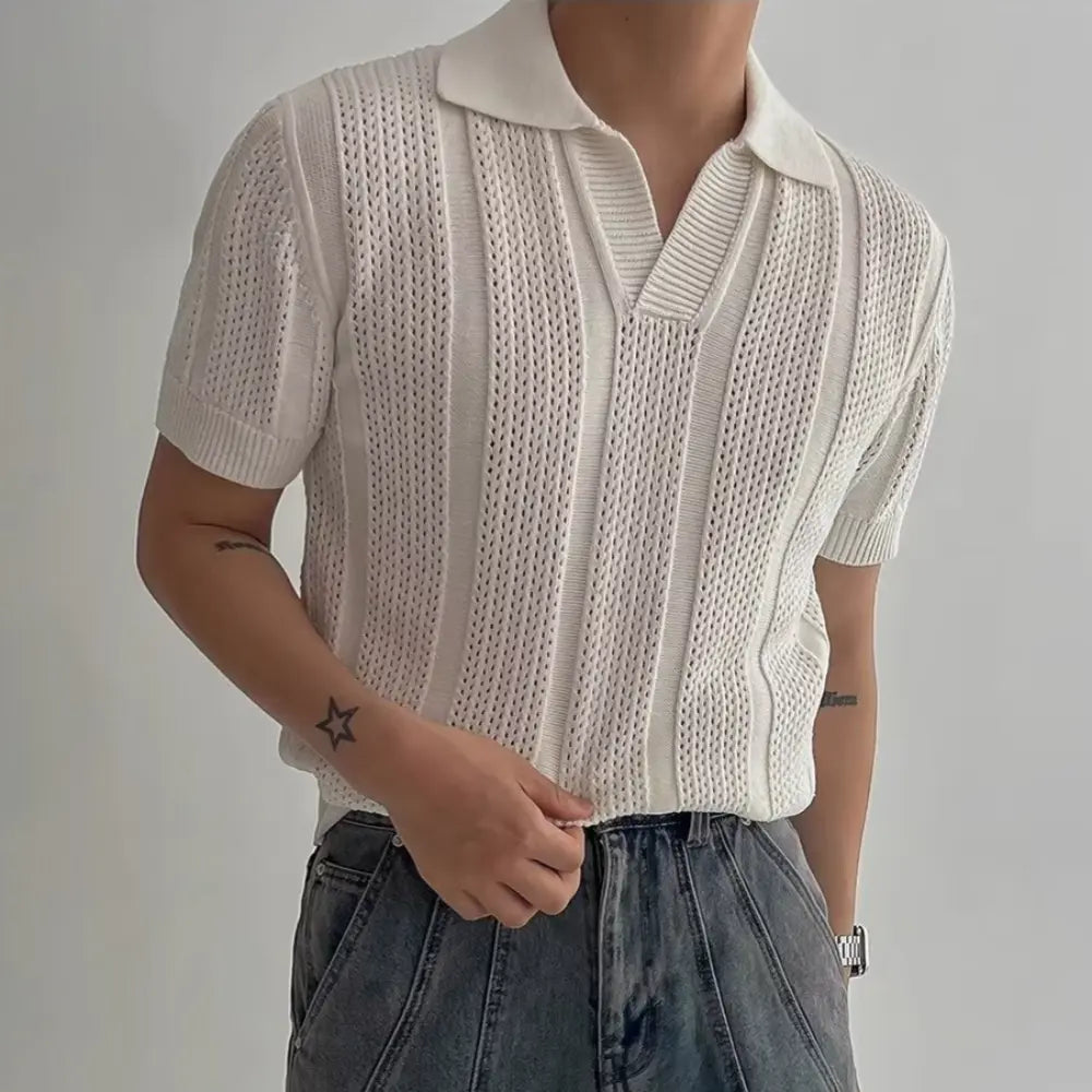 Relaxed Fit Hollow Men's T Shirt for Summer – Leisure Essential | Old Money Menswear Prendersons