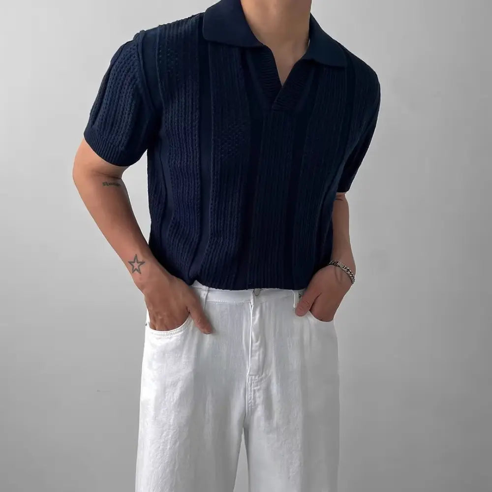 Relaxed Fit Hollow Men's T Shirt for Summer – Leisure Essential | Old Money Menswear Prendersons