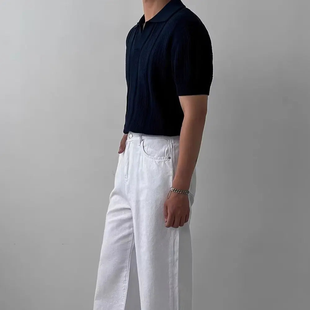 Relaxed Fit Hollow Men's T Shirt for Summer – Leisure Essential | Old Money Menswear Prendersons