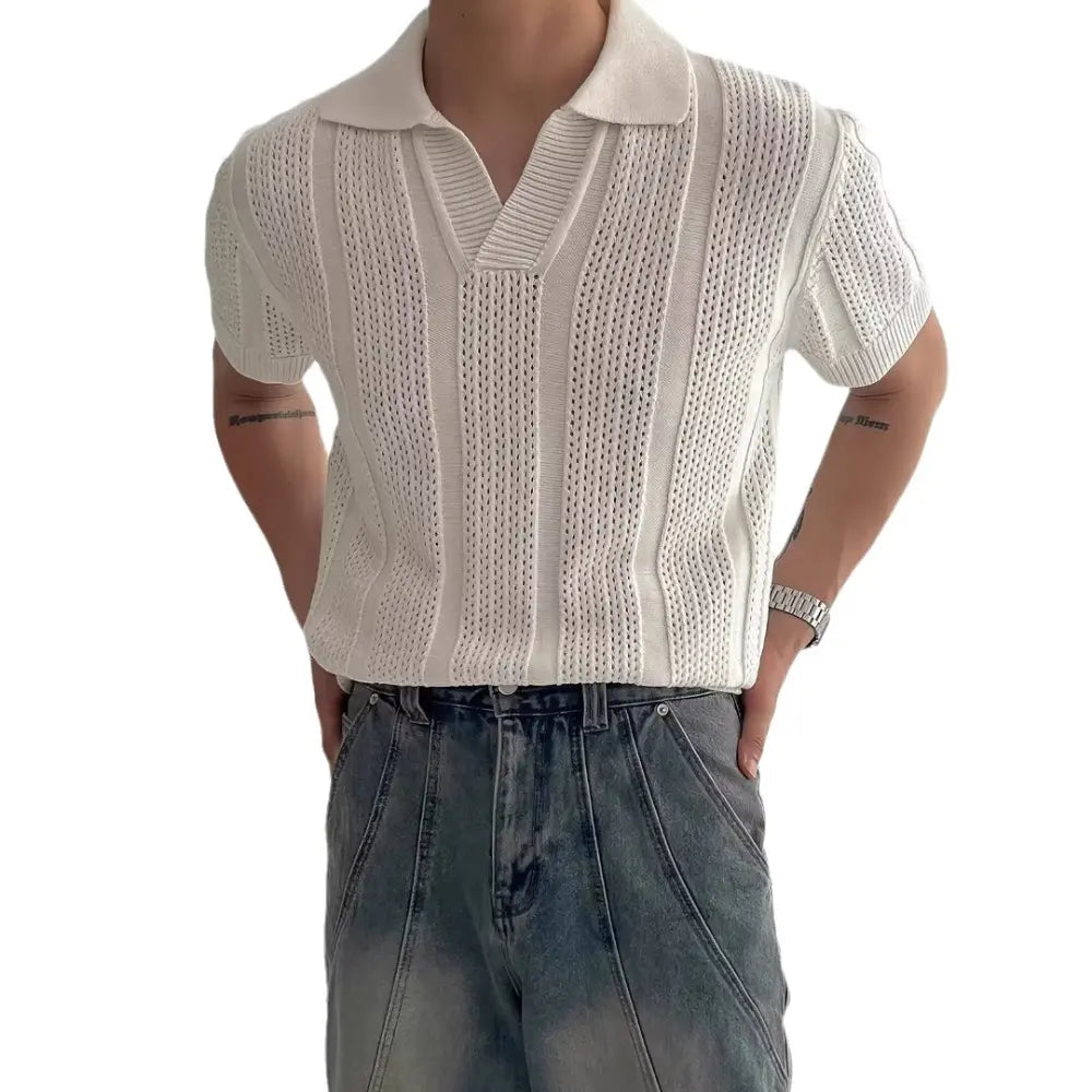 Relaxed Fit Hollow Men's T Shirt for Summer – Leisure Essential | Old Money Menswear Prendersons