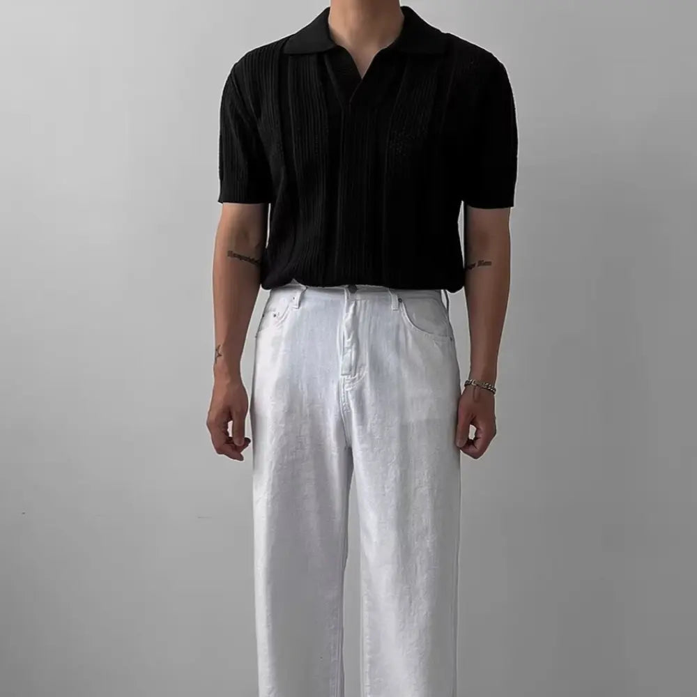 Relaxed Fit Hollow Men's T Shirt for Summer – Leisure Essential | Old Money Menswear Prendersons
