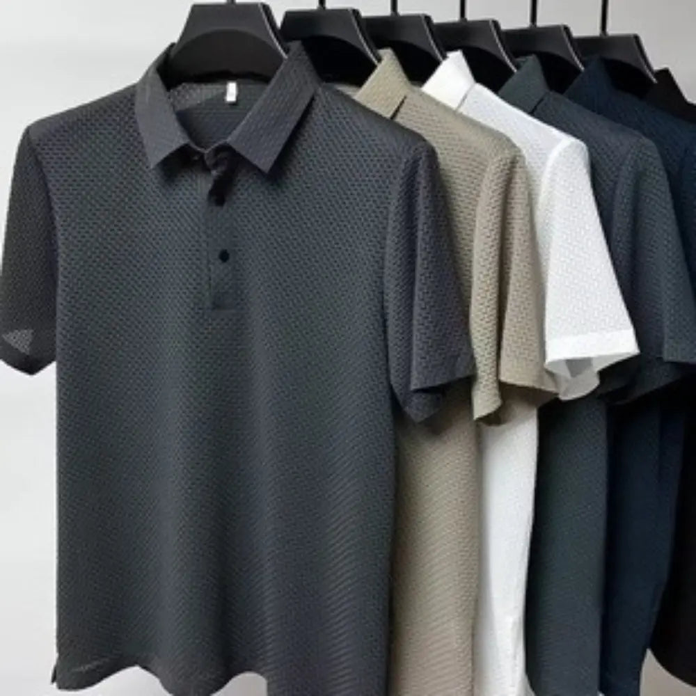 Men's Henry Collar slim fit Polo shirts–  Leisure Style | Old Money Pullover Prendersons
