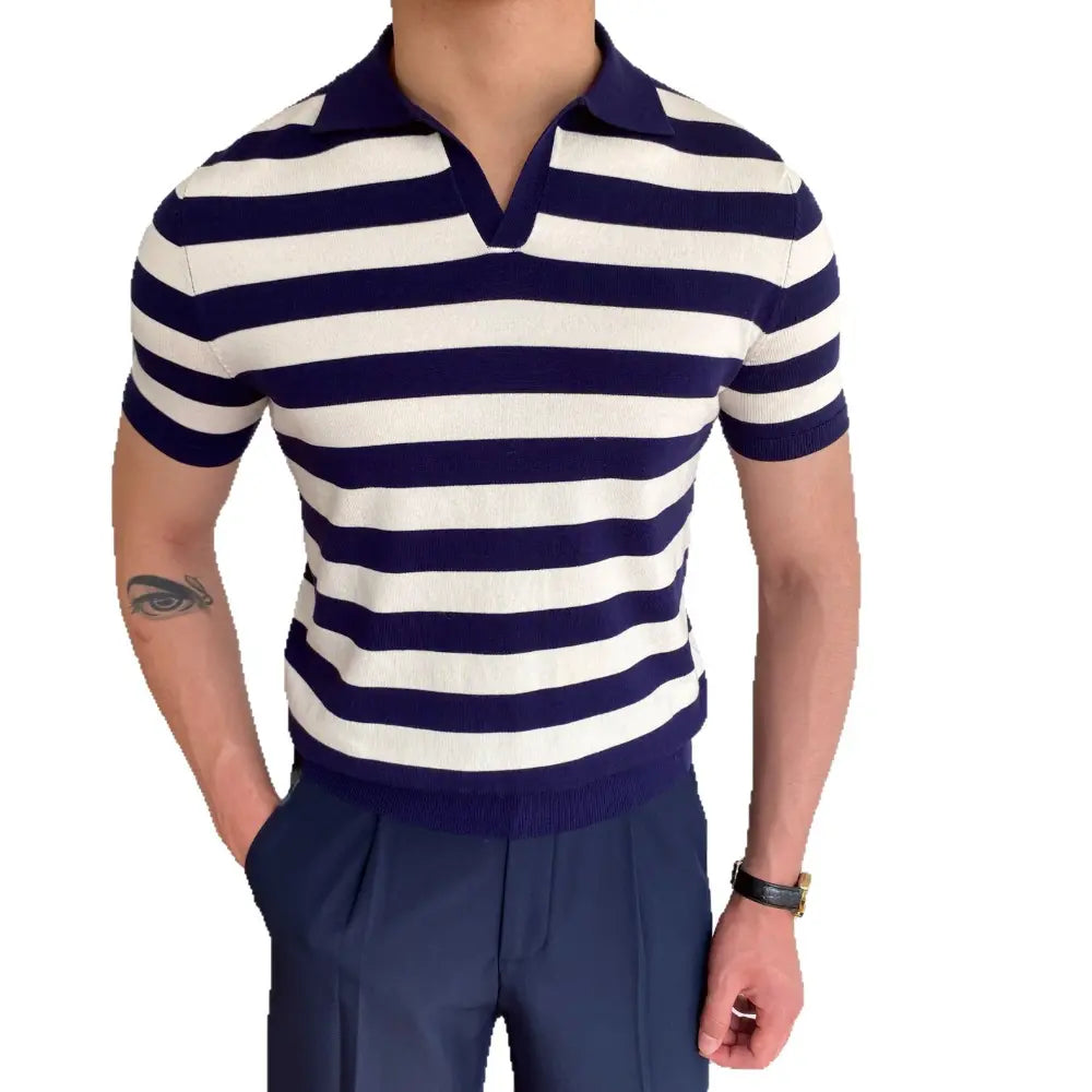 Versatile Men's Casual Striped Shirt - Summer Casual | Old Money Aesthetic Prendersons