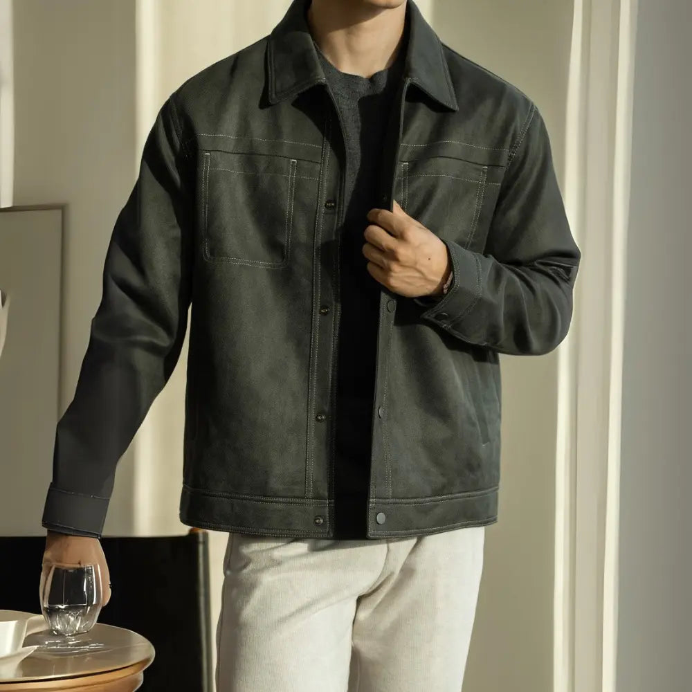 Utility Fit Retro Style Jacket – Retro Green | Autumn Outerwear | Heritage Workwear Aesthetic Prendersons
