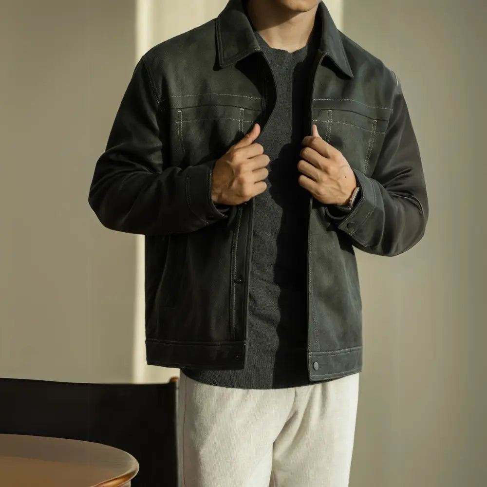 Utility Fit Retro Style Jacket – Retro Green | Autumn Outerwear | Heritage Workwear Aesthetic Prendersons