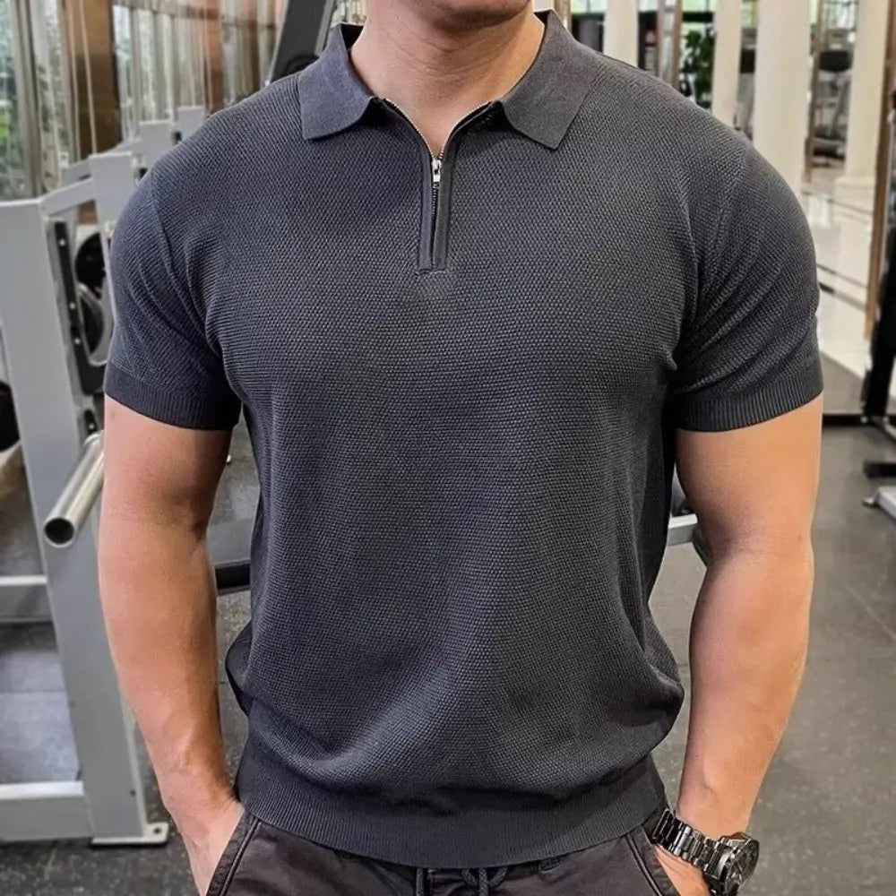 Men's Casual Sport Zipper Polo T-Shirt – Daily Comfort | Old Money Menswear Prendersons