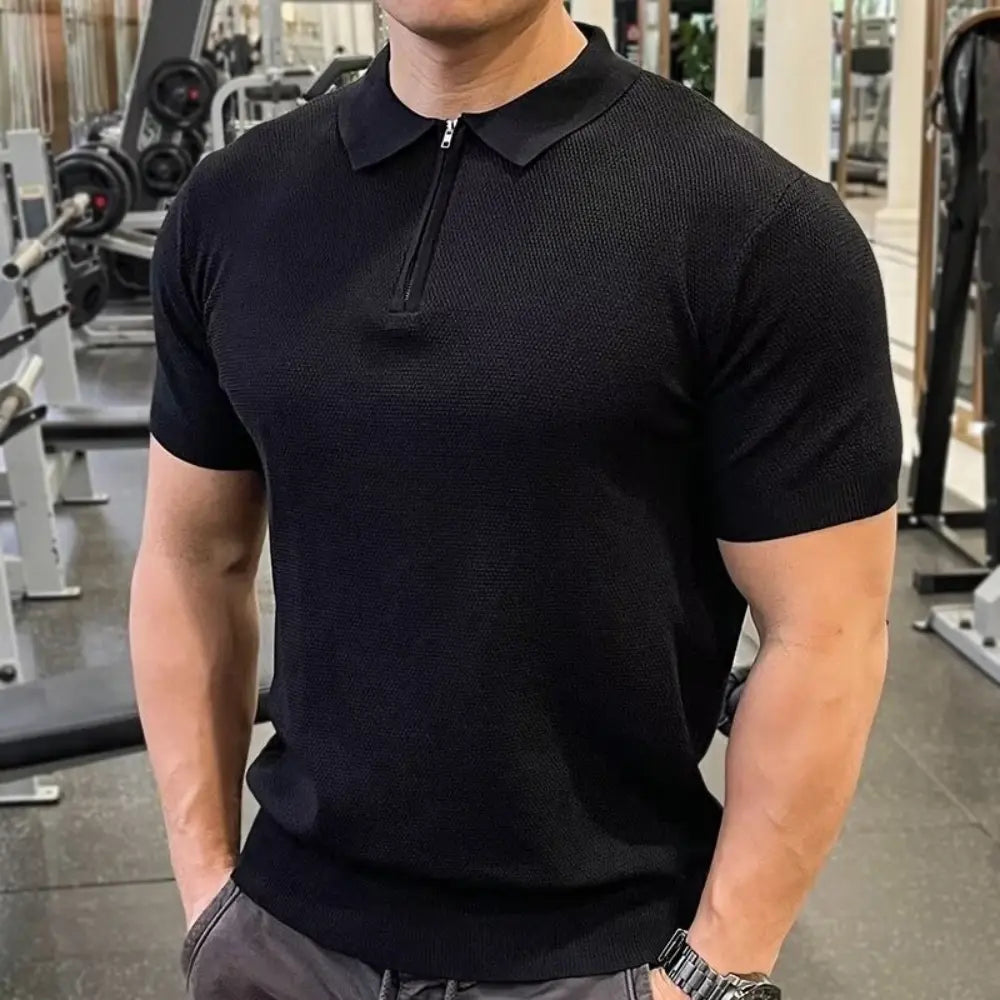 Men's Casual Sport Zipper Polo T-Shirt – Daily Comfort | Old Money Menswear Prendersons