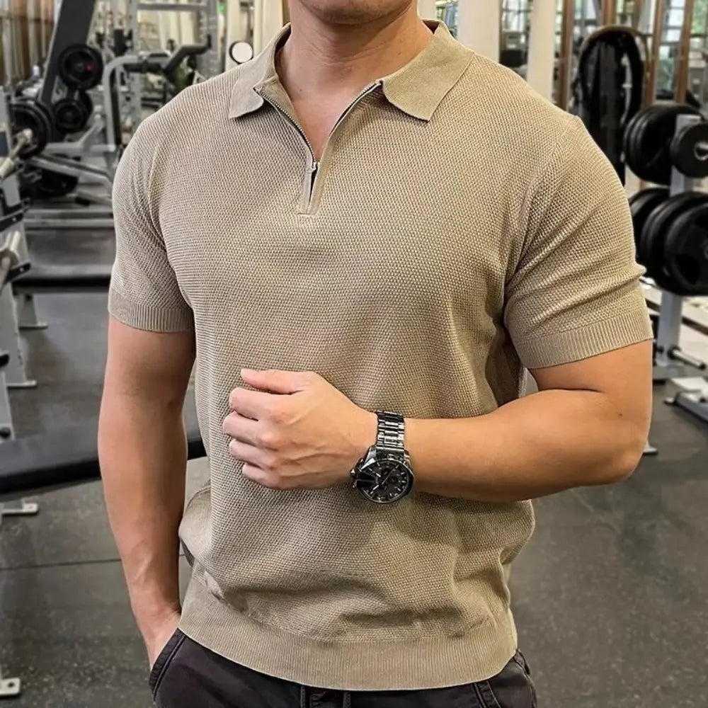 Men's Casual Sport Zipper Polo T-Shirt – Daily Comfort | Old Money Menswear Prendersons