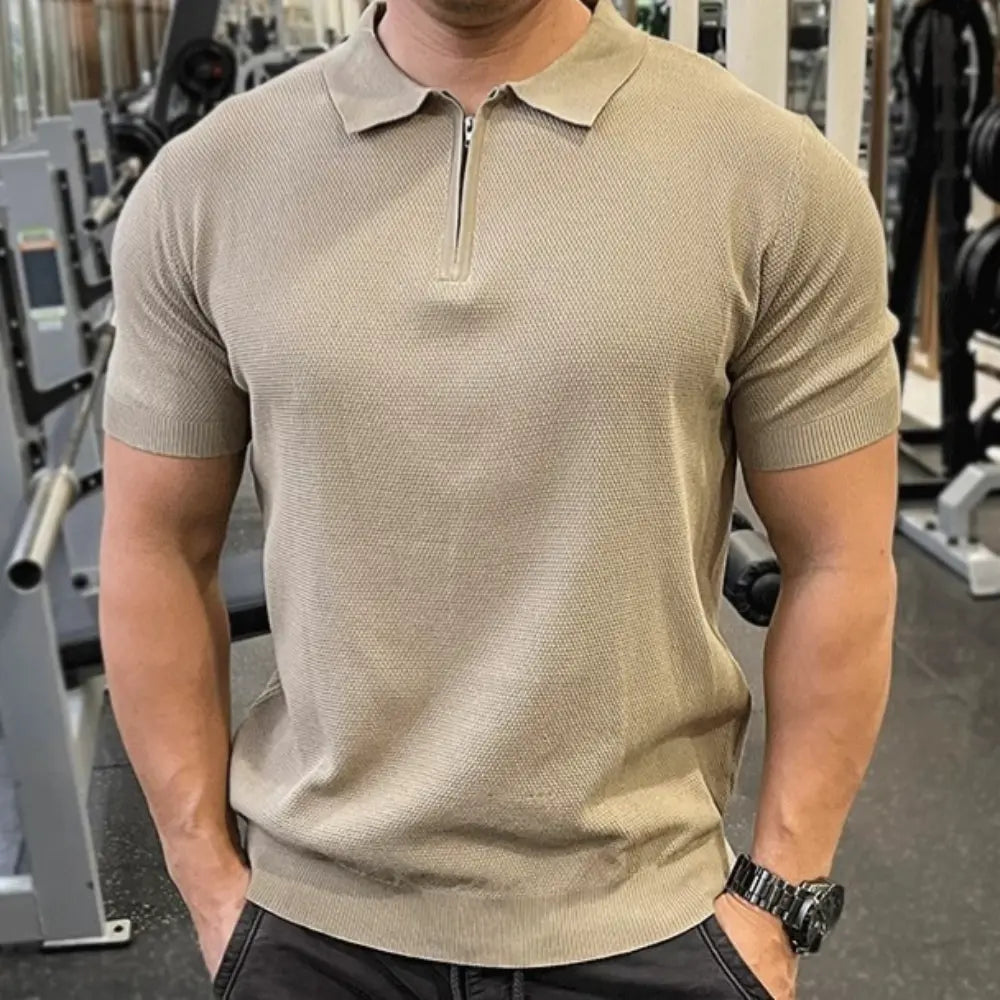 Men's Casual Sport Zipper Polo T-Shirt – Daily Comfort | Old Money Menswear Prendersons