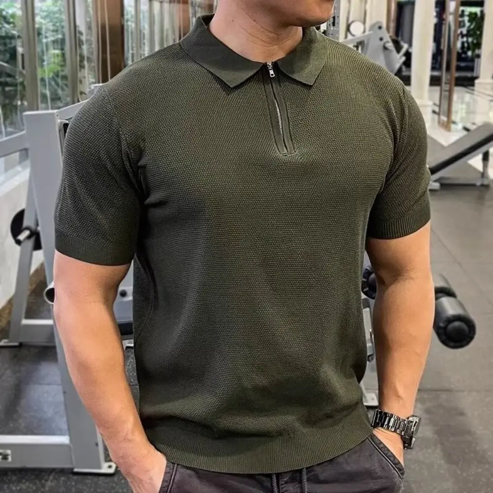 Men's Casual Sport Zipper Polo T-Shirt – Daily Comfort | Old Money Menswear Prendersons