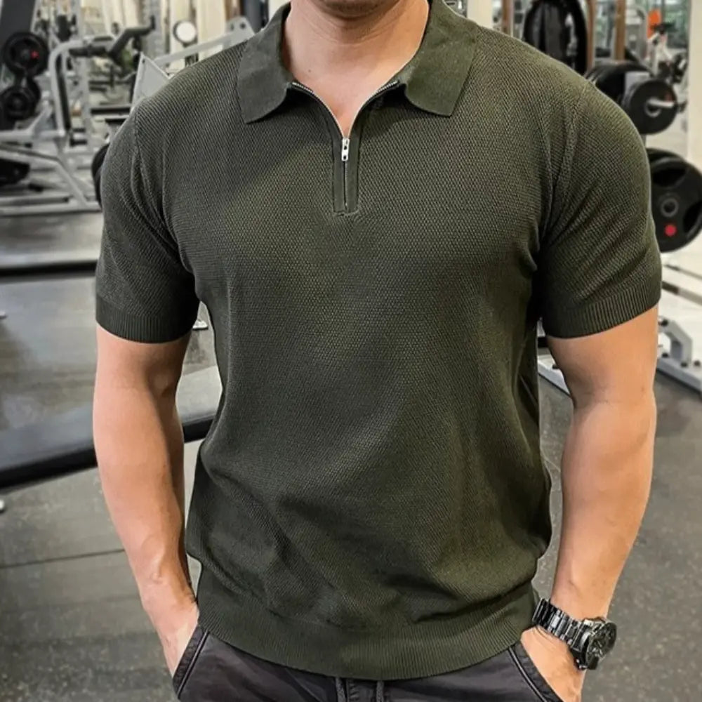 Men's Casual Sport Zipper Polo T-Shirt – Daily Comfort | Old Money Menswear Prendersons