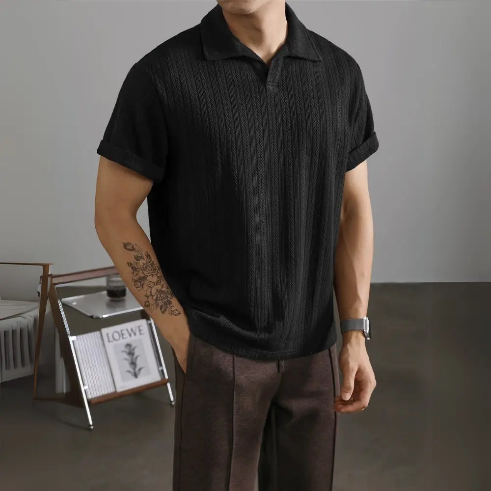Slim Fit Woven Texture Shirt – Summer Daily Wear | Breathable T Shirts Prendersons