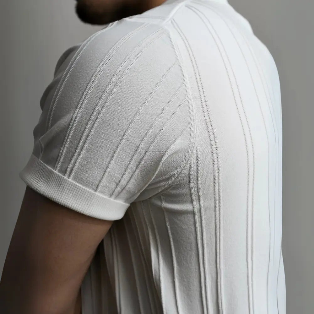 Loose Fit Mens Short Sleeve Polo Shirts – Zipper Knitted Collar | Old Money Menswear Prendersons