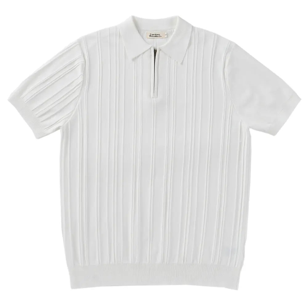 Loose Fit Mens Short Sleeve Polo Shirts – Zipper Knitted Collar | Old Money Menswear Prendersons